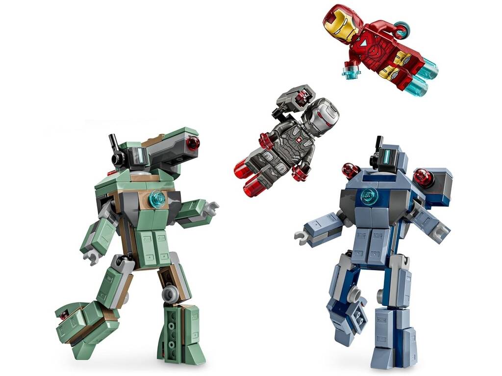 Lego Marvel Iron Man e War Machine contro i droni di Hammer