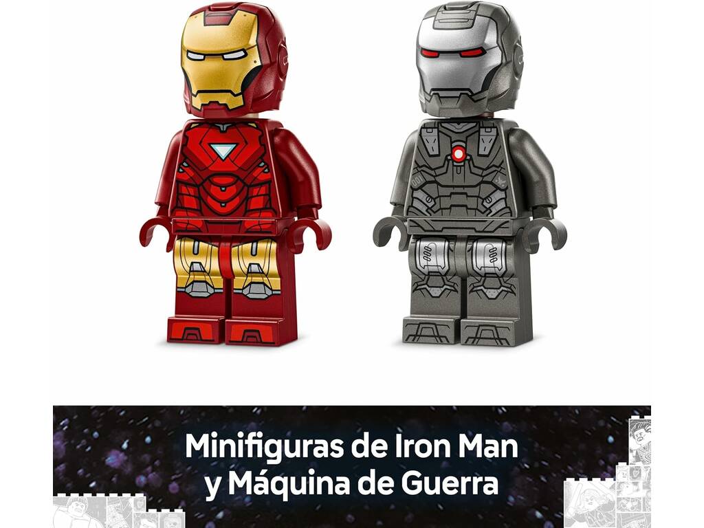 Lego Marvel Iron Man e War Machine contro i droni di Hammer