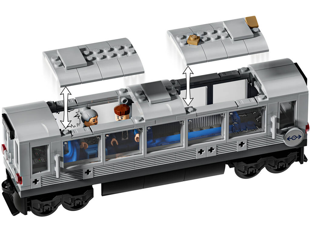 Lego Super Heroes Marvel Spiderman Vs Doc Ock Scena del treno sotterraneo