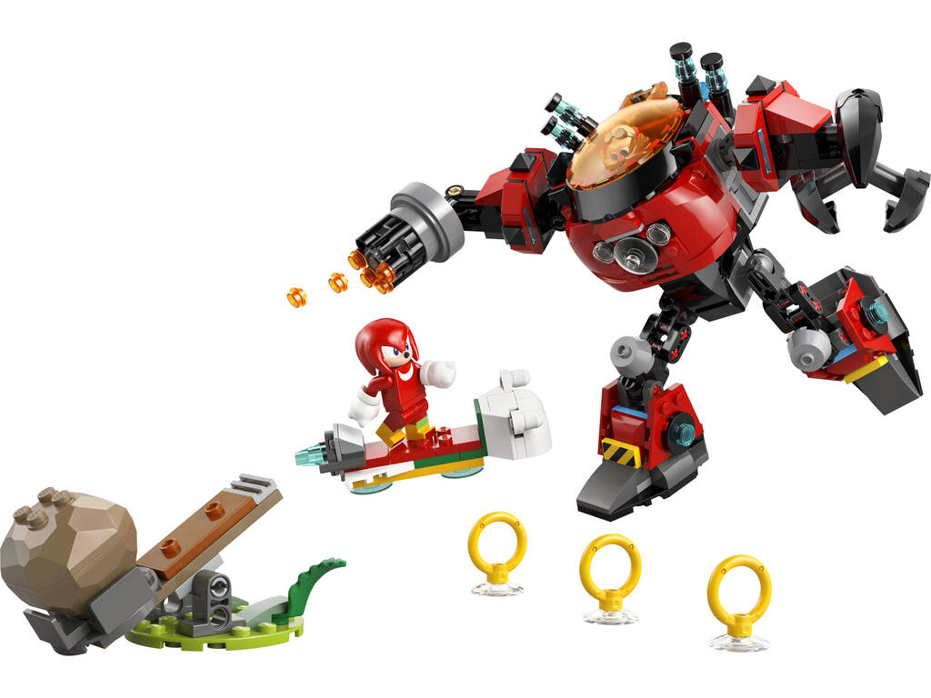 Lego Sonic Knuckles contre Meca Egg Crusher du Dr Eggman