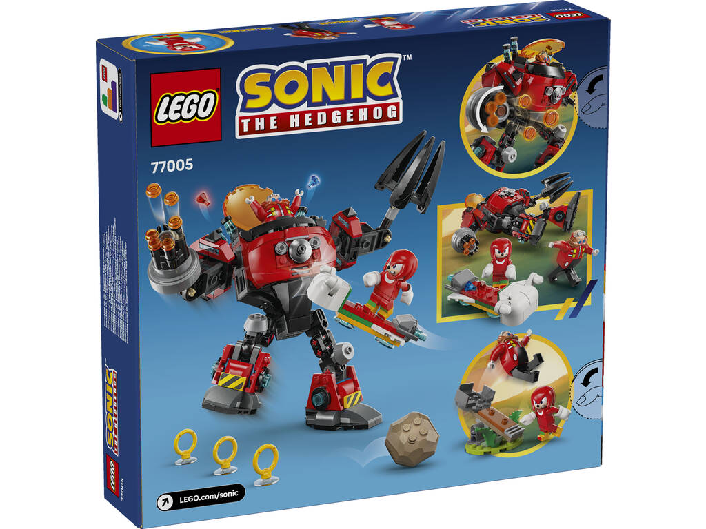 Lego Sonic Knuckles contre Meca Egg Crusher du Dr Eggman