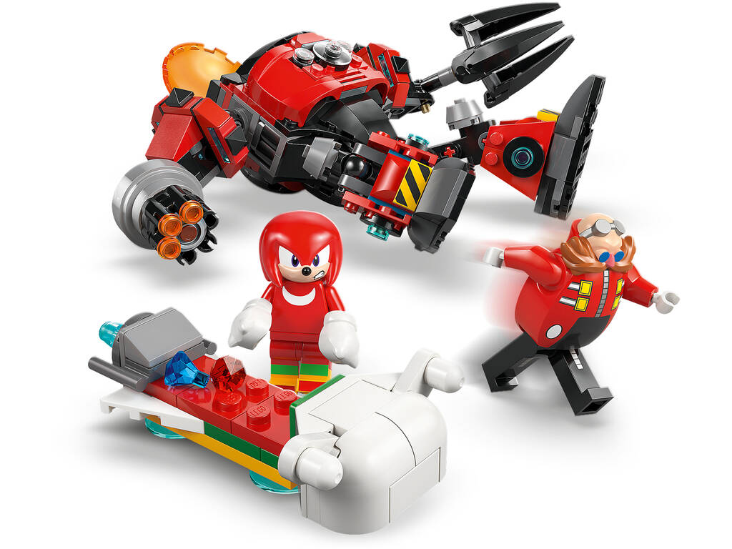 Lego Sonic Knuckles contre Meca Egg Crusher du Dr Eggman