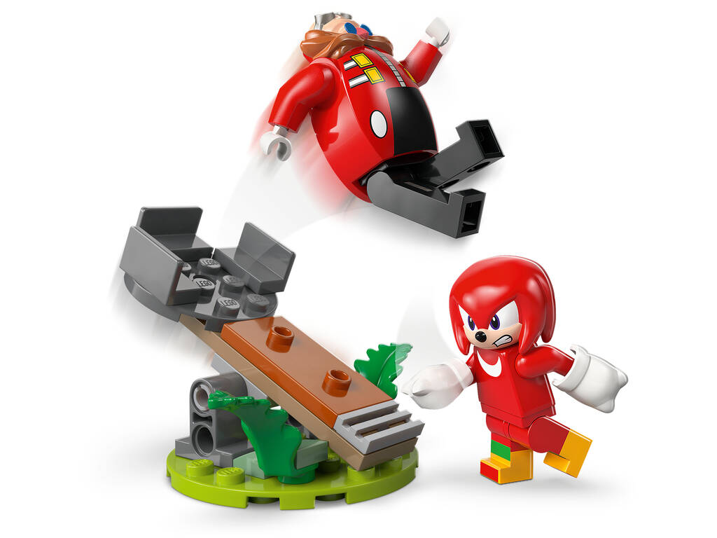 Lego Sonic Knuckles contre Meca Egg Crusher du Dr Eggman