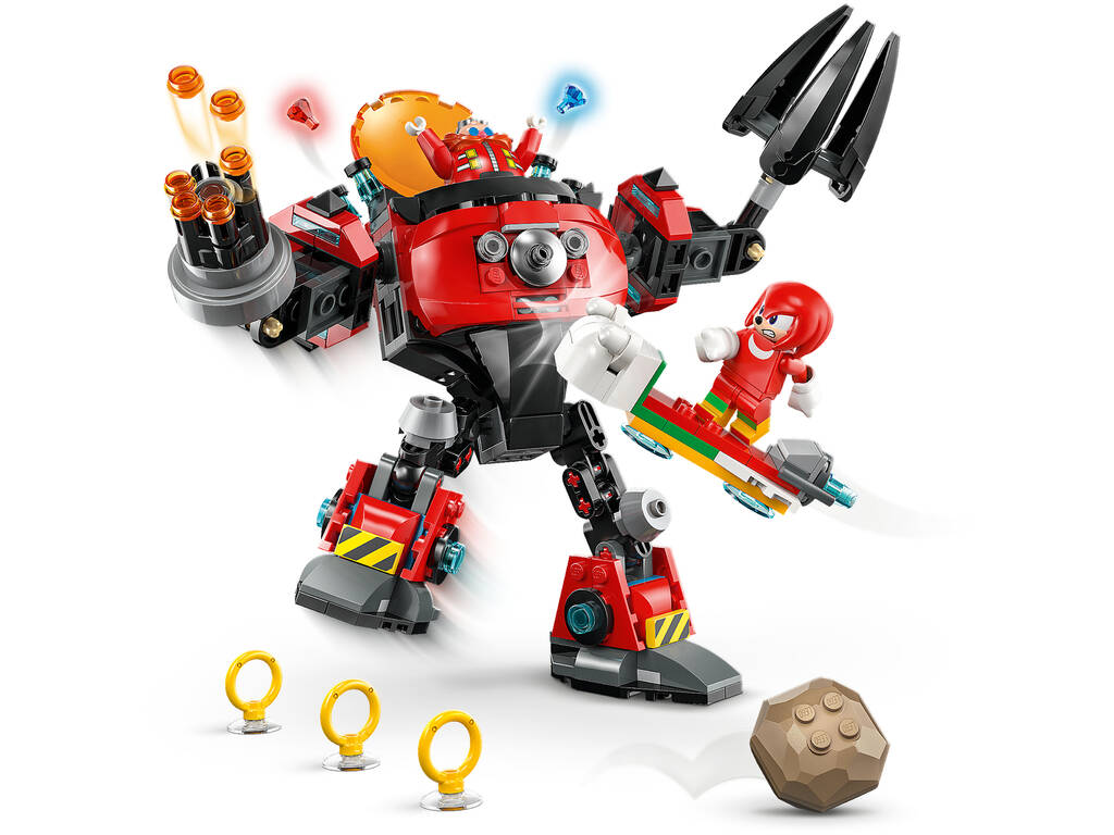 Lego Sonic Knuckles contre Meca Egg Crusher du Dr Eggman