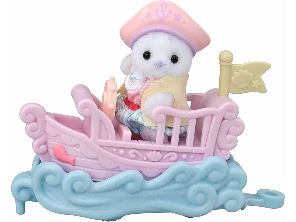 Sylvanian Families Figura Puffy con barca e Cara con delfino