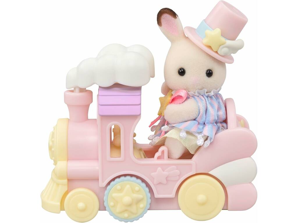 Sylvanian Families Figura Crème con treno ed Erin con aereo