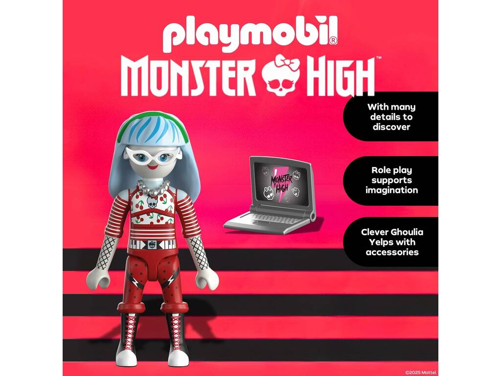 Playmobil Monster High Muñeca Ghoulia Yelps con Accesorio