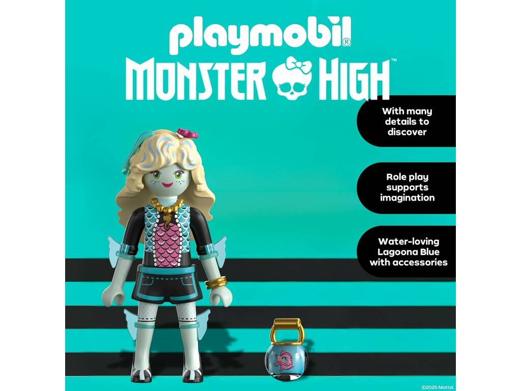 Playmobil Monster High Muñeca Lagoona Blue y Neptuna