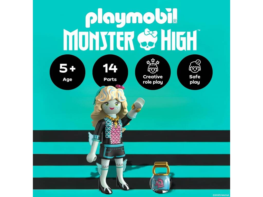 Playmobil Monster High Muñeca Lagoona Blue y Neptuna