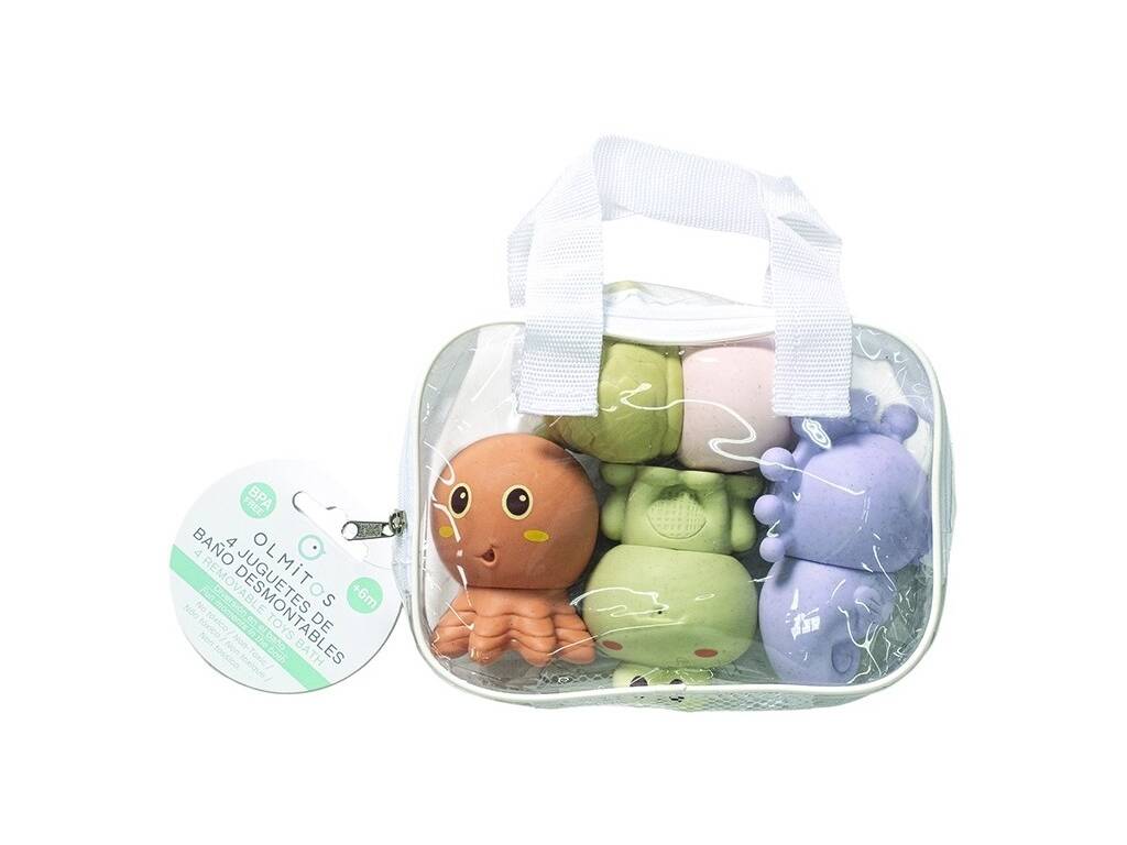Borsa giocattoli da bagno 4 pezzi Sea