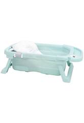 Klappbare Babybadewanne Blau mit Wippe