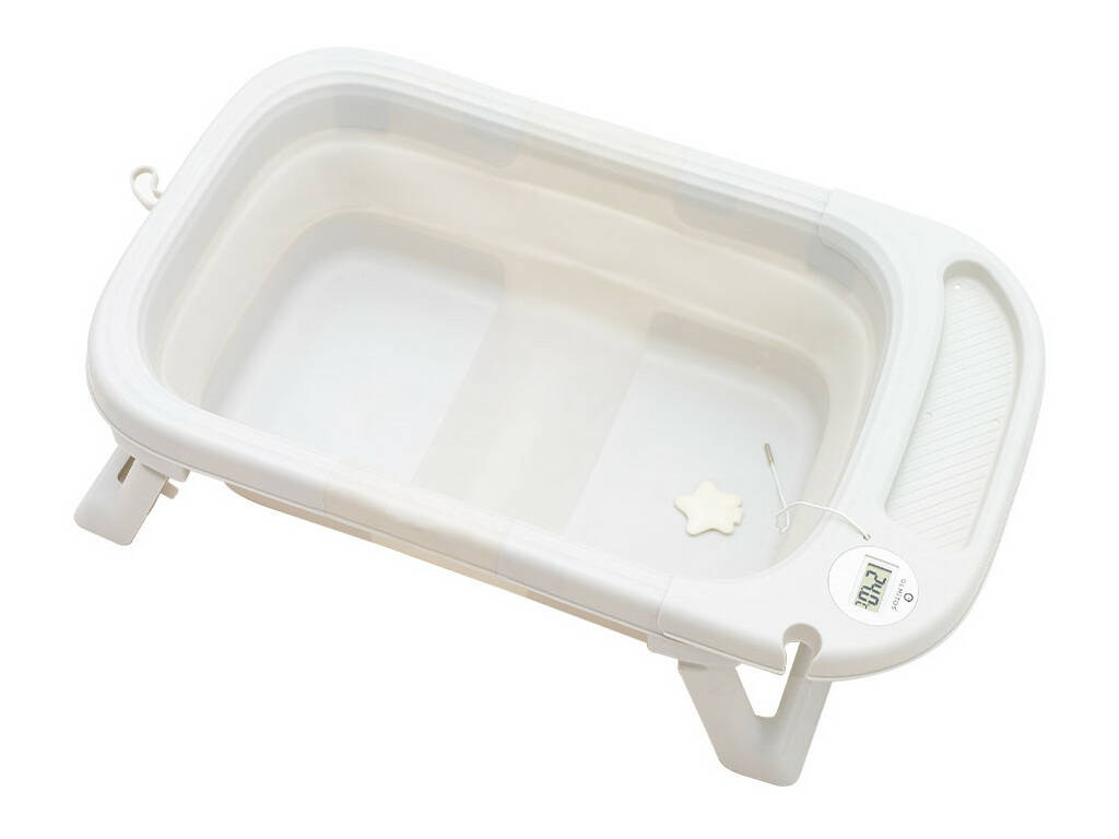 Vasca da bagno pieghevole grigia con amaca