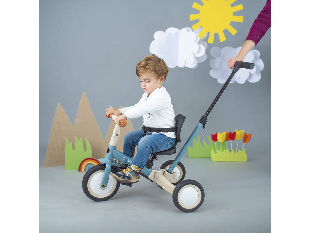 Triciclo multifunzione Gyro 5 in 1 colore blu