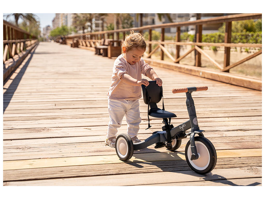 Triciclo multifunzione Gyro 5 in 1 colore grigio