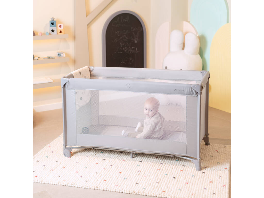 Culla da viaggio Basic grigio chiaro 79x66x126 cm