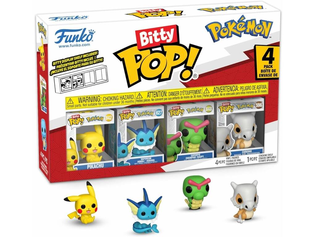 Funko Bitty Pop Pokémon Set 4 con Pikachu