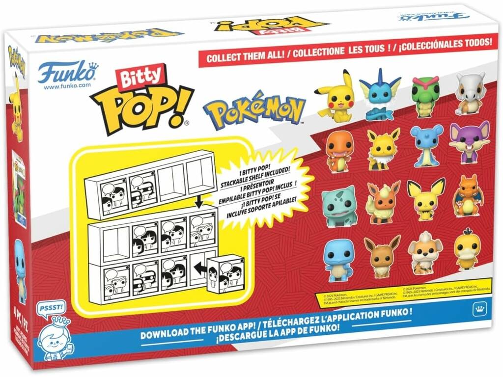 Funko Bitty Pop Pokémon Pack 4 avec Charmander