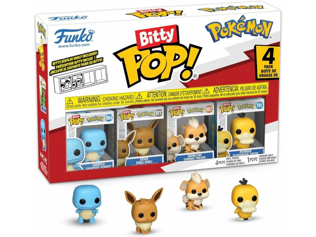 Funko Bitty Pop Pokémon Pack 4 avec Squirtle