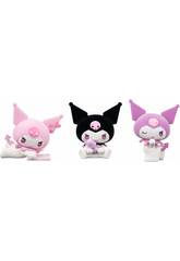 Hello Kitty And Friends Pack 3 Poupées Premier Flocked Kuromi 20e anniversaire de 10 cm