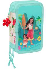 Trousse à crayons triple 37 pièces Vaiana