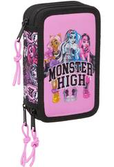 Plumier Triplo 37 Peças Monster High Drama