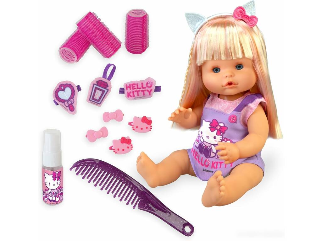 Bambola Nenuco Moda Hello Kitty con accessori da parrucchiere