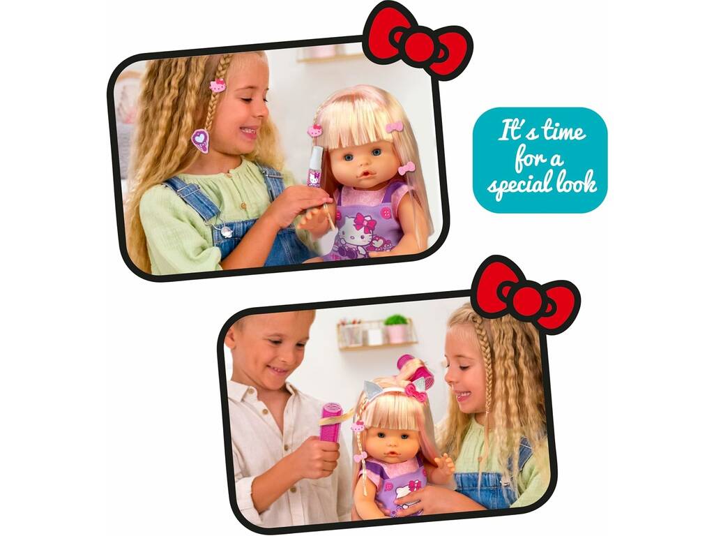 Bambola Nenuco Moda Hello Kitty con accessori da parrucchiere