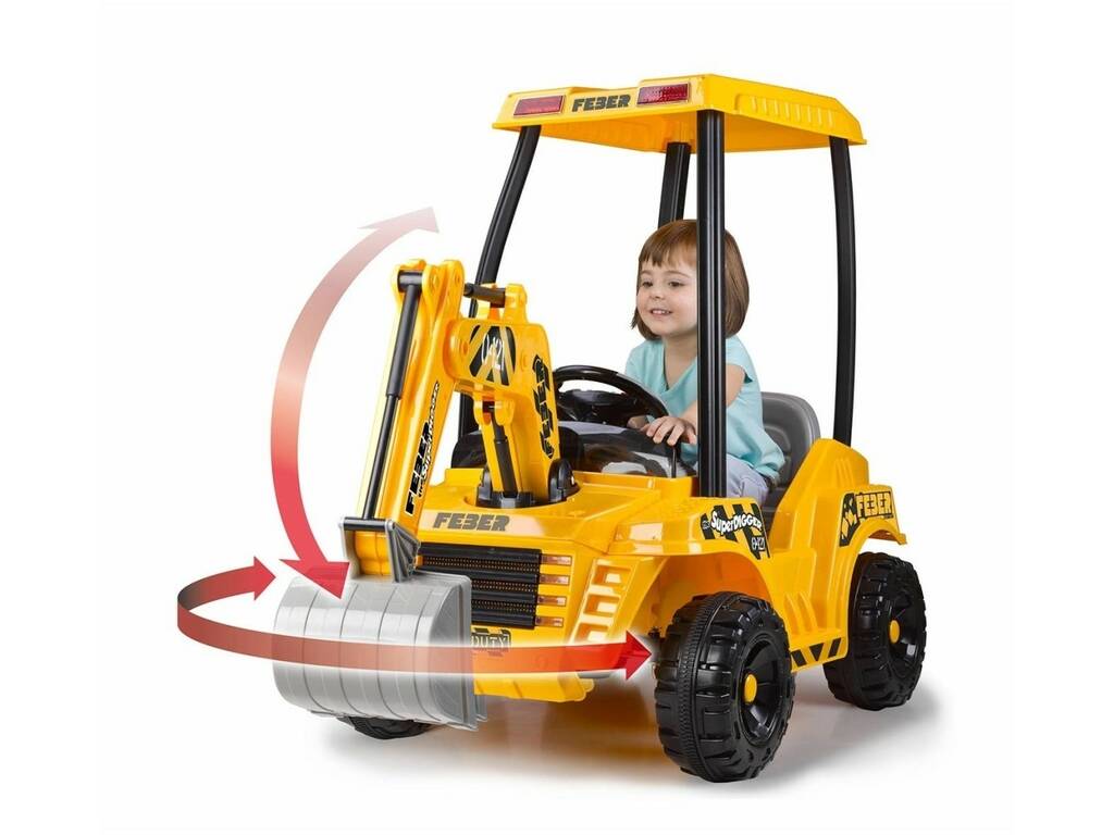 Feber Super Digger Excavadora a Batería de 12V
