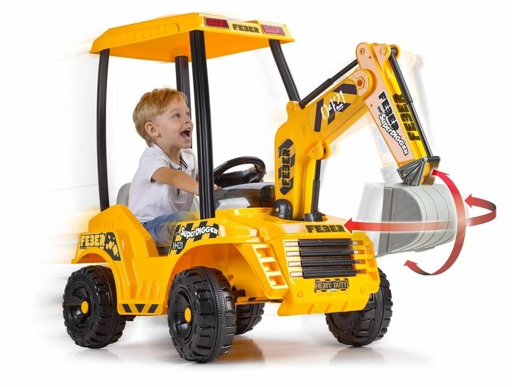 Feber Super Digger Excavadora a Batería de 12V