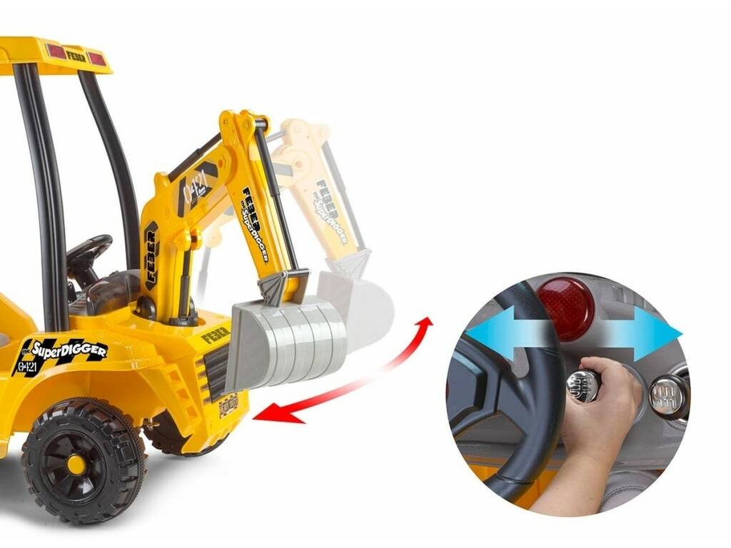 Feber Super Digger Excavadora a Batería de 12V