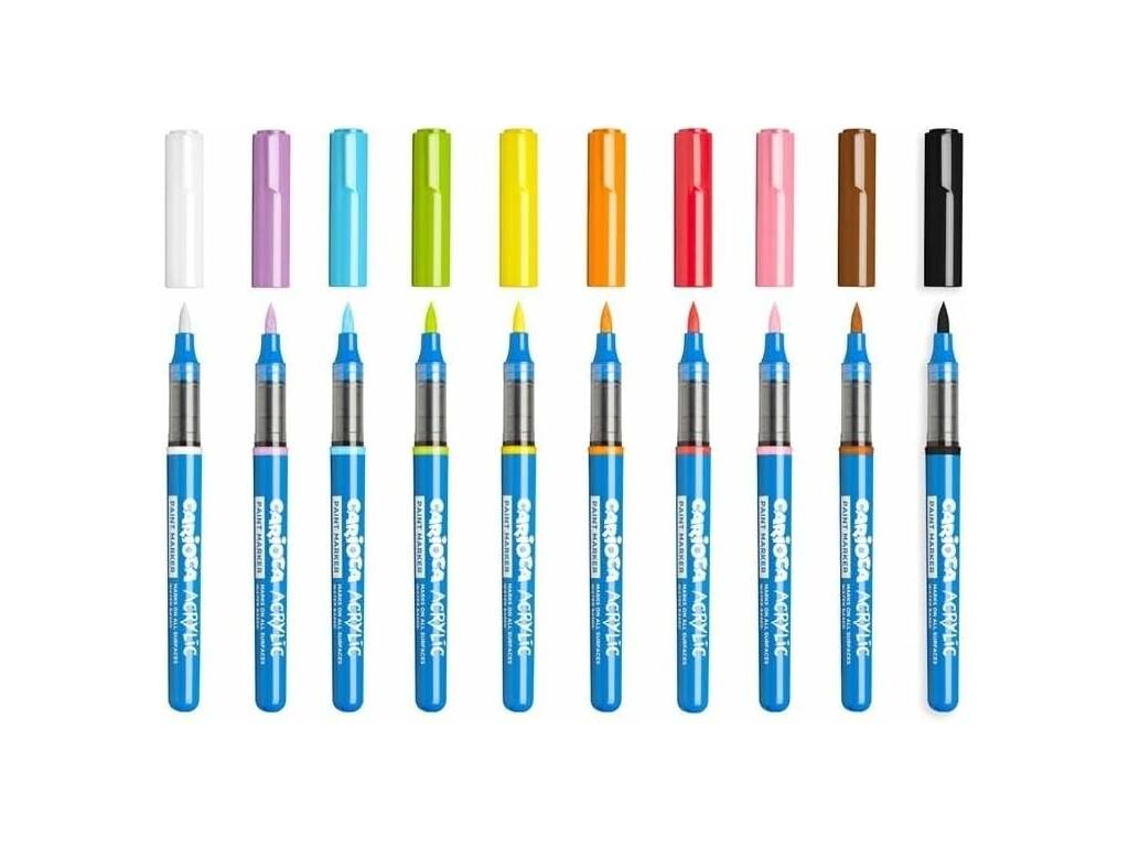Carioca Acrylic Paint Marker Pack 10 pennarelli per tutte le superfici
