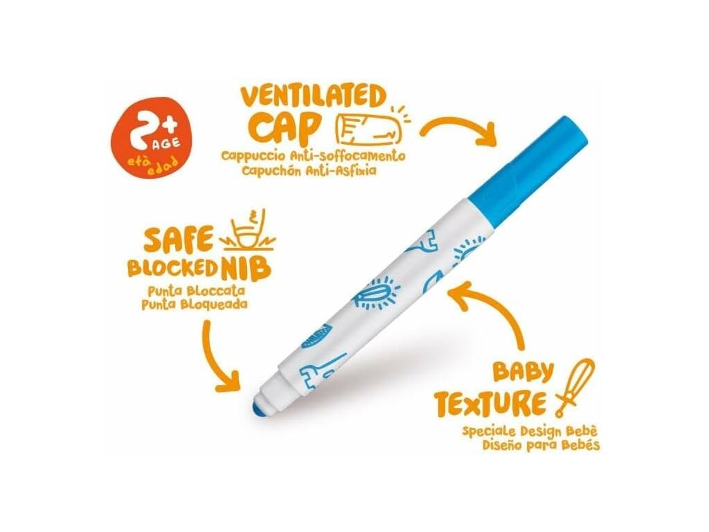Carioca Baby Box 24 Ultra-Abwaschbare Filzstifte