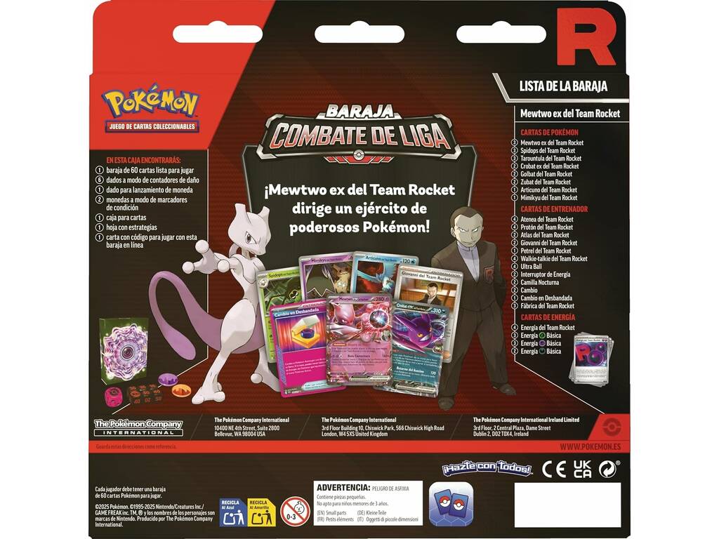 Pokémon TCG Mazzo da gioco Combattimento di Lega Mewtwo EX del Team Rocket