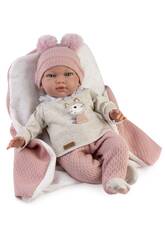 Muñeca Bebé Nerea de 42 Cm Con Manta
