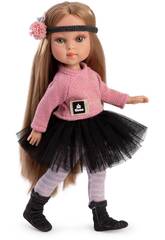Poupée Penelope Paris 33 cm avec pull rose