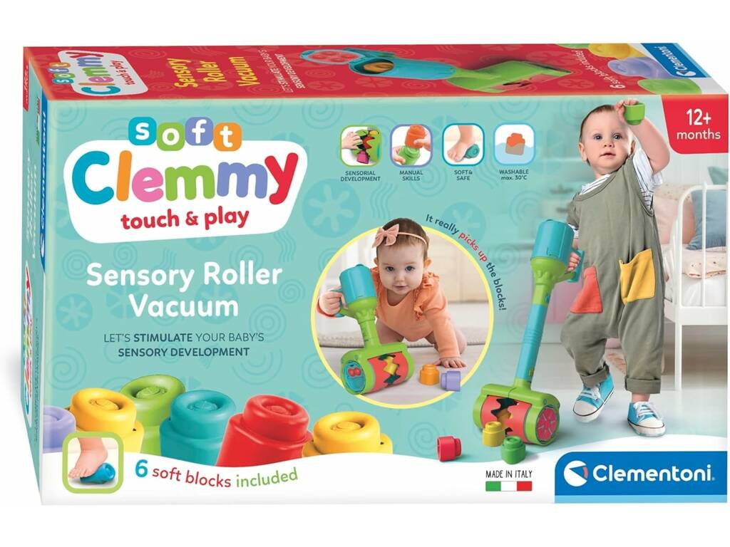 Clemmy Aspirapolvere sensoriale con 6 blocchi