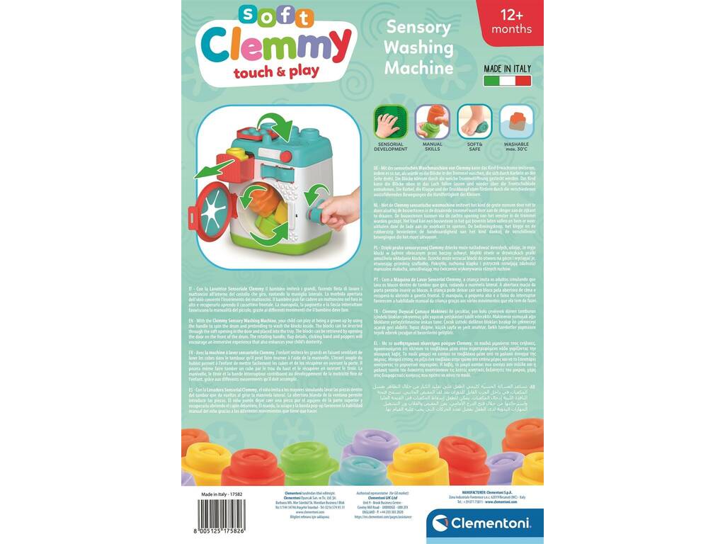Clemmy Lavadora Sensorial con 6 Bloques