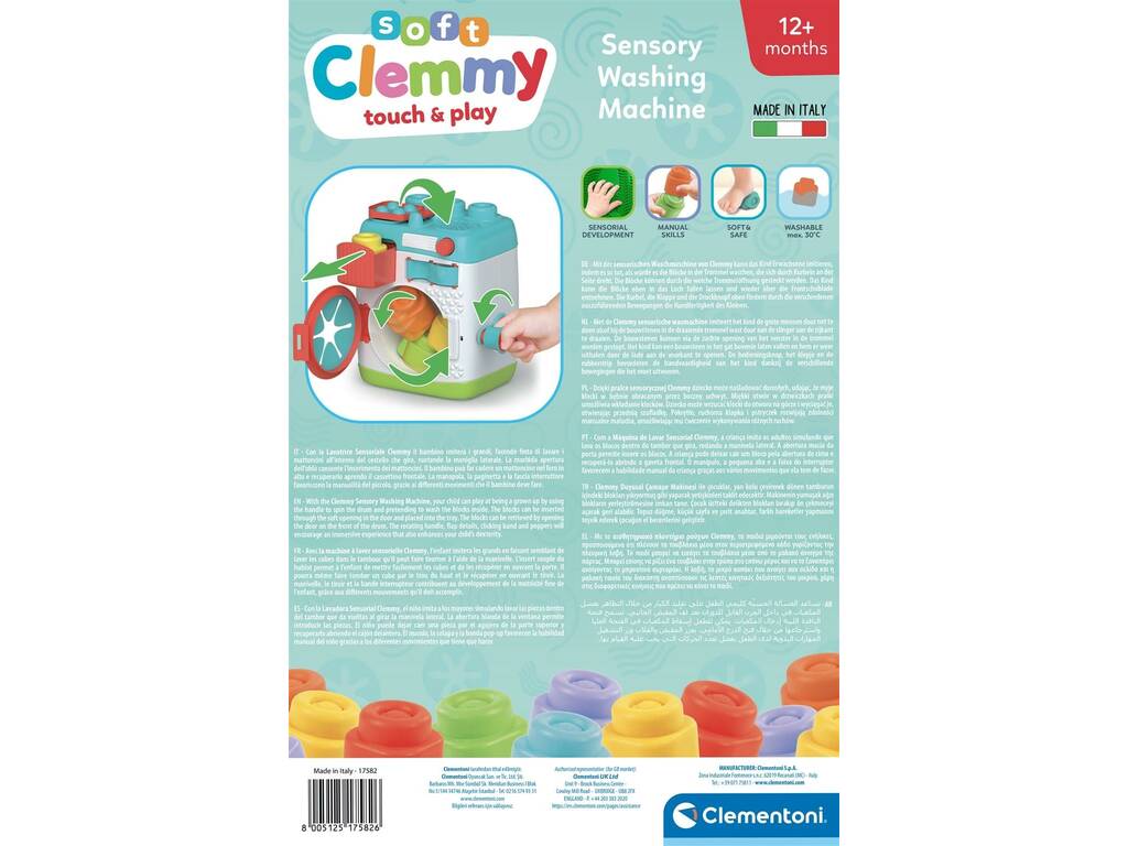 Clemmy Lavadora Sensorial con 6 Bloques