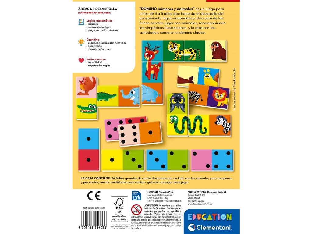 Education Domino Numeri e Animali