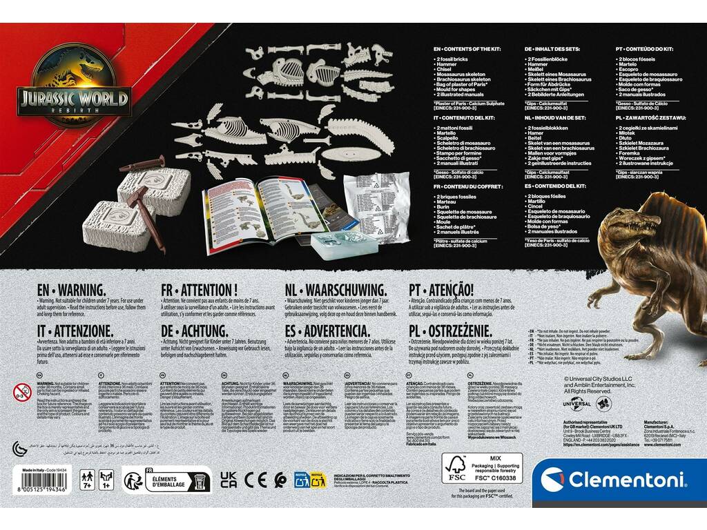 Jurassic World Rebirth Set di scavo dinosauri colossali