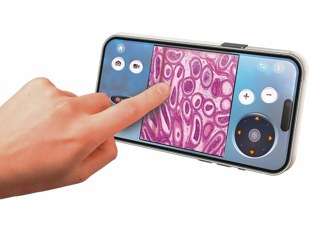 Microscopio Interactivo con IA y Cámara Wi-Fi