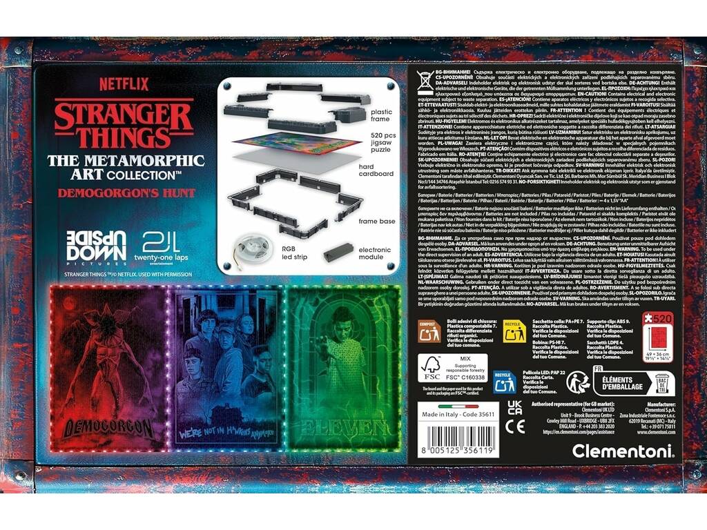 Puzzle metamorfico Stranger Things Demogorgon's Hunt da 520 pezzi con luce LED