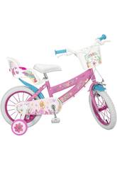 Vélo 16 pouces rose et blanc