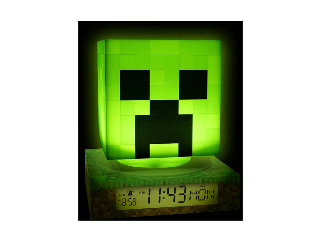 Sveglia 3D Minecraft con luce notturna