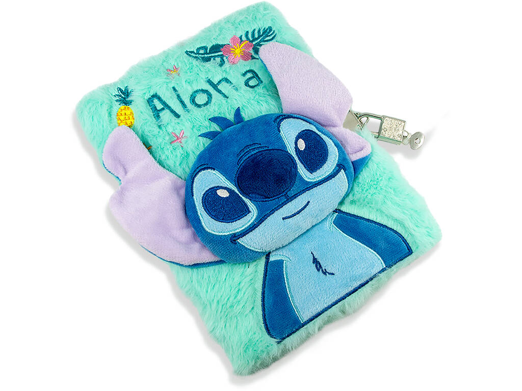 Disney Stitch Journal secret en peluche A5 avec cadenas