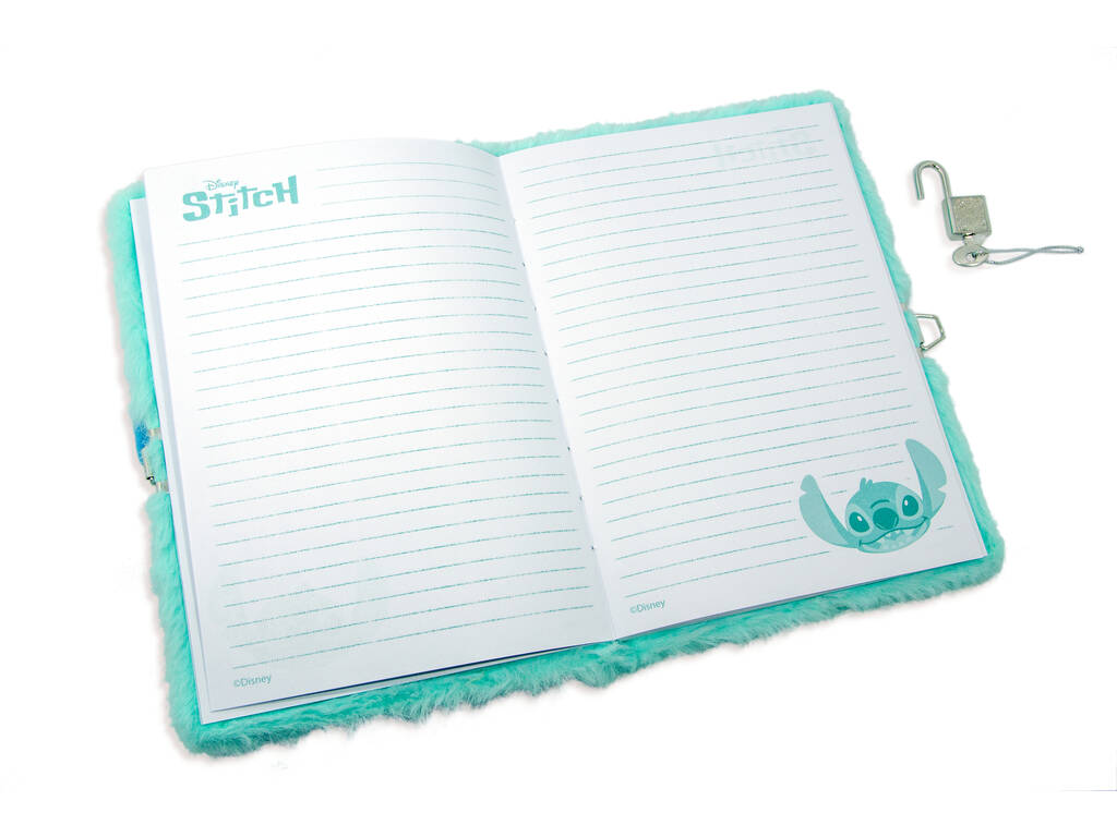 Disney Stitch Journal secret en peluche A5 avec cadenas