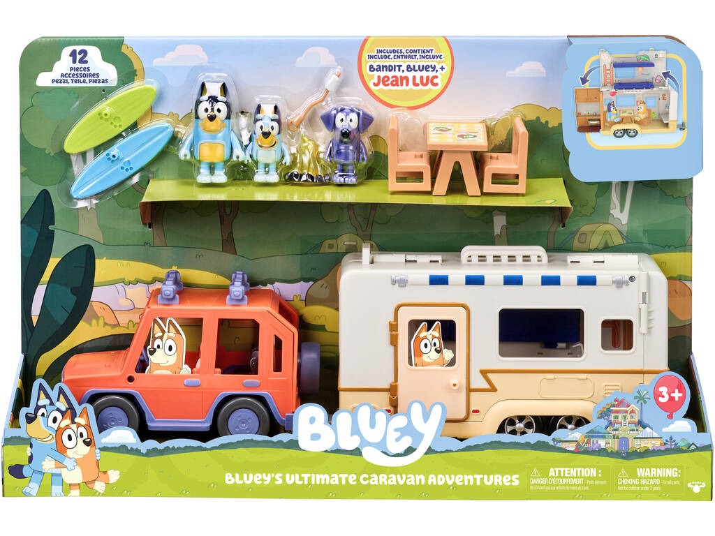 Set Bluey Caravan delle avventure con personaggi e accessori