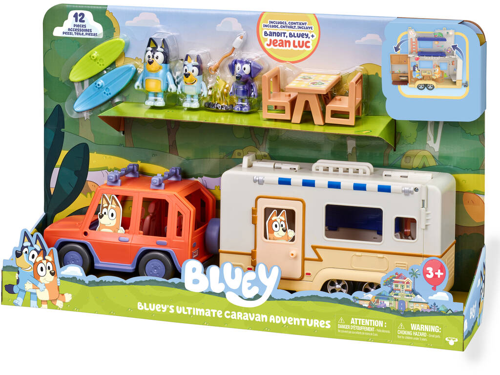 Set Bluey Caravan delle avventure con personaggi e accessori
