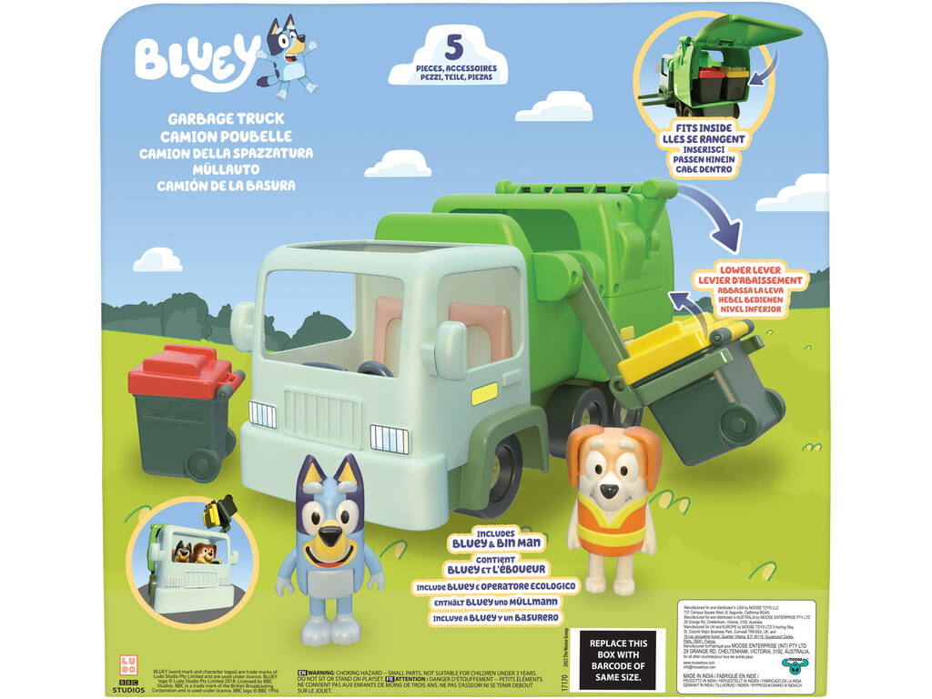 Bluey Camião do Lixo com Figuras e Acessórios
