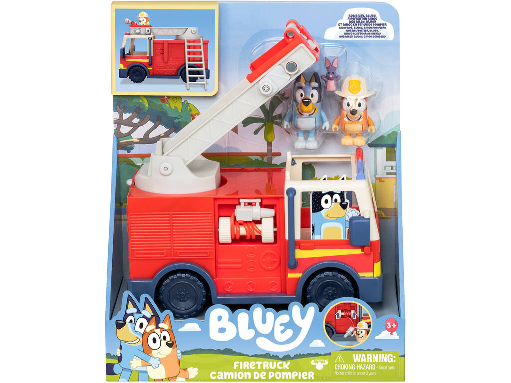 Bluey Camião dos Bombeiros com Figuras e Acessórios